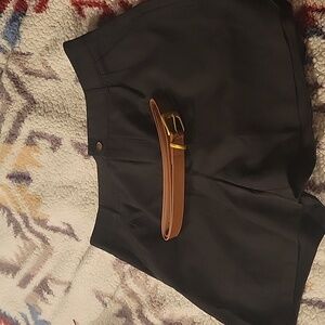 Classic Black Women's Shorts with Belt
